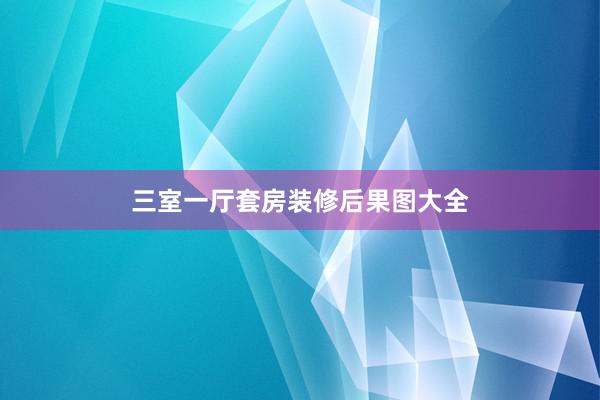 三室一厅套房装修后果图大全